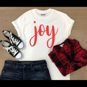 Joy Christmas Holiday Simple T-shirt